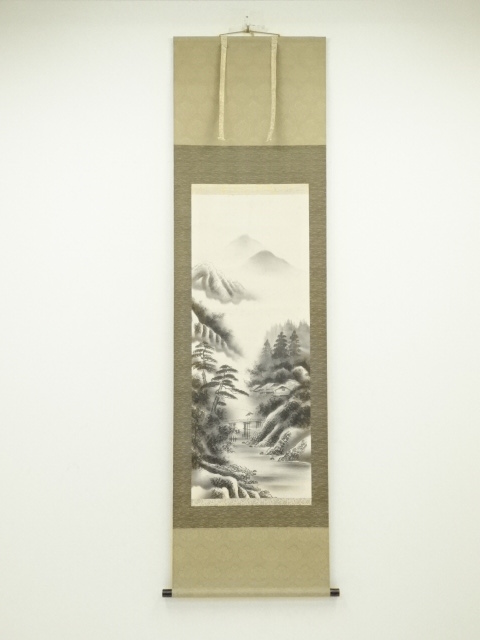 JAPANESE HANGING SCROLL / HAND PAINTED / LANDSCAPE